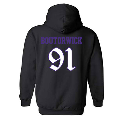 Northwestern - NCAA Football : Evan Boutorwick - Hooded Sweatshirt-1