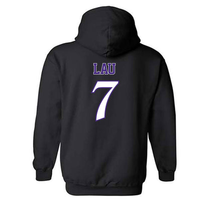 Northwestern - NCAA Women's Basketball : Caroline Lau - Hooded Sweatshirt-1