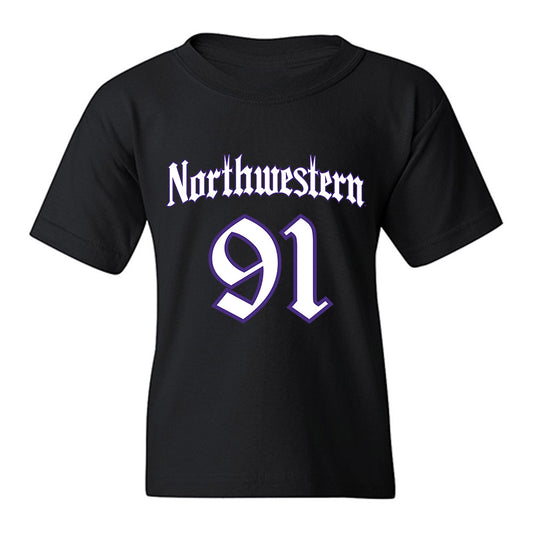 Northwestern - NCAA Football : Evan Boutorwick - Youth T-Shirt-0