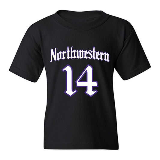 Northwestern - NCAA Football : Dube Enongene - Youth T-Shirt-0