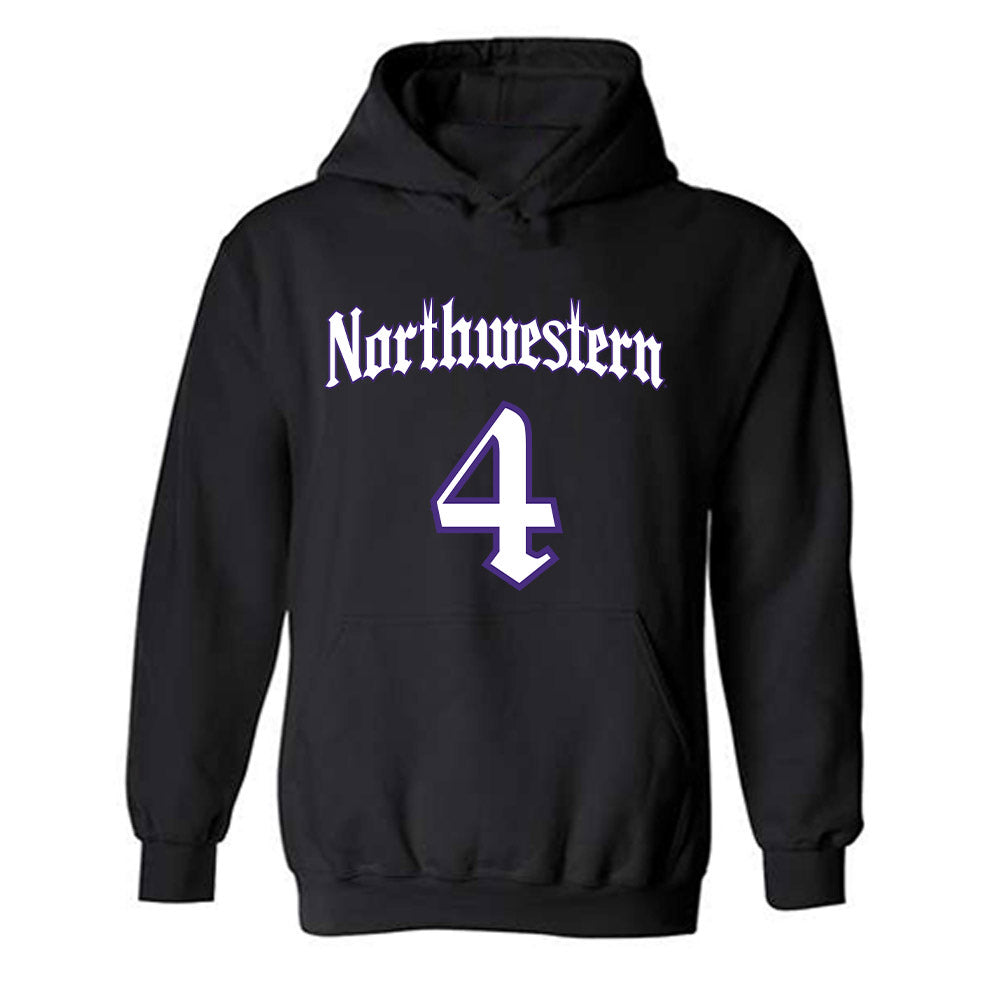 Northwestern - NCAA Baseball : Jack Lausch - Hooded Sweatshirt-0