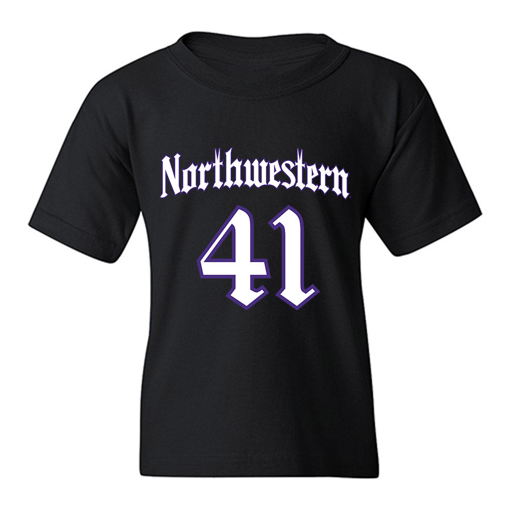 Northwestern - NCAA Baseball : Tommy Bridges - Youth T-Shirt-0