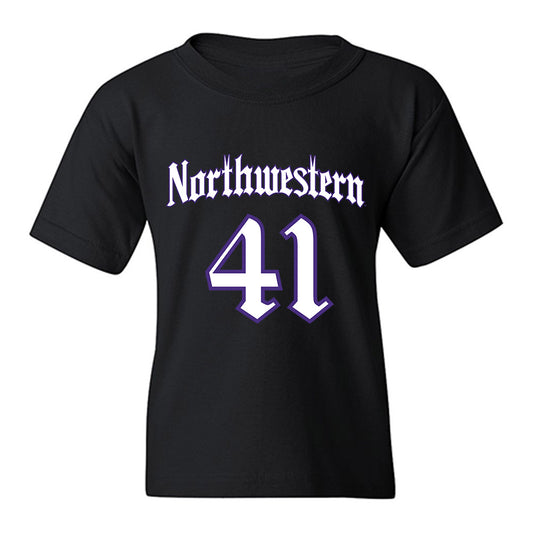 Northwestern - NCAA Baseball : Tommy Bridges - Youth T-Shirt-0