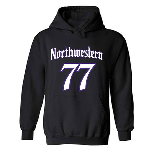 Northwestern - NCAA Football : Idrys Cotton - Hooded Sweatshirt-0