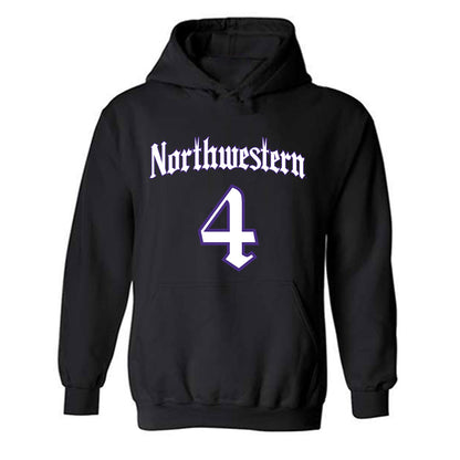 Northwestern - NCAA Men's Basketball : LA Pratt - Hooded Sweatshirt-0