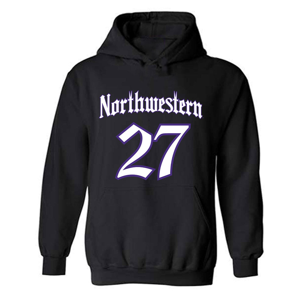 Northwestern - NCAA Baseball : Zach Carlson - Hooded Sweatshirt-0