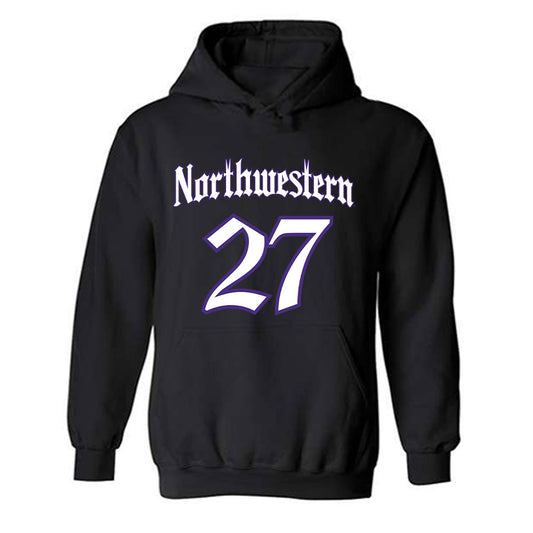 Northwestern - NCAA Baseball : Zach Carlson - Hooded Sweatshirt-0