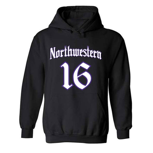 Northwestern - NCAA Baseball : Sam Hliboki - Hooded Sweatshirt-0