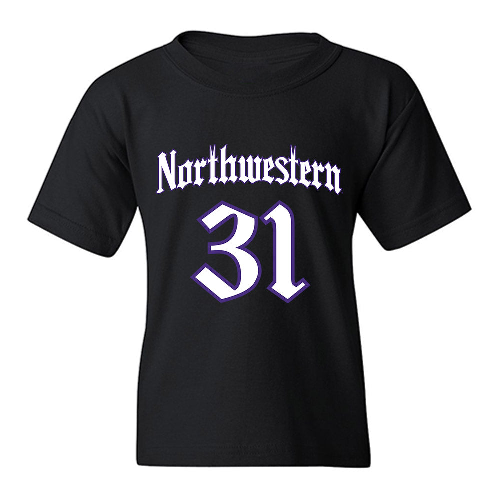 Northwestern - NCAA Baseball : Dominic DeLoreto - Youth T-Shirt-0