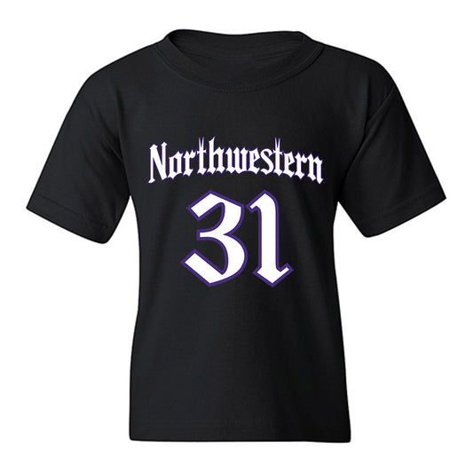 Northwestern - NCAA Baseball : Dominic DeLoreto - Youth T-Shirt-0