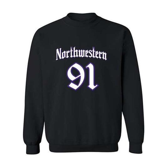 Northwestern - NCAA Football : Evan Boutorwick - Crewneck Sweatshirt-0
