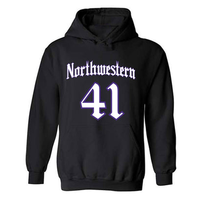 Northwestern - NCAA Baseball : Tommy Bridges - Hooded Sweatshirt-0