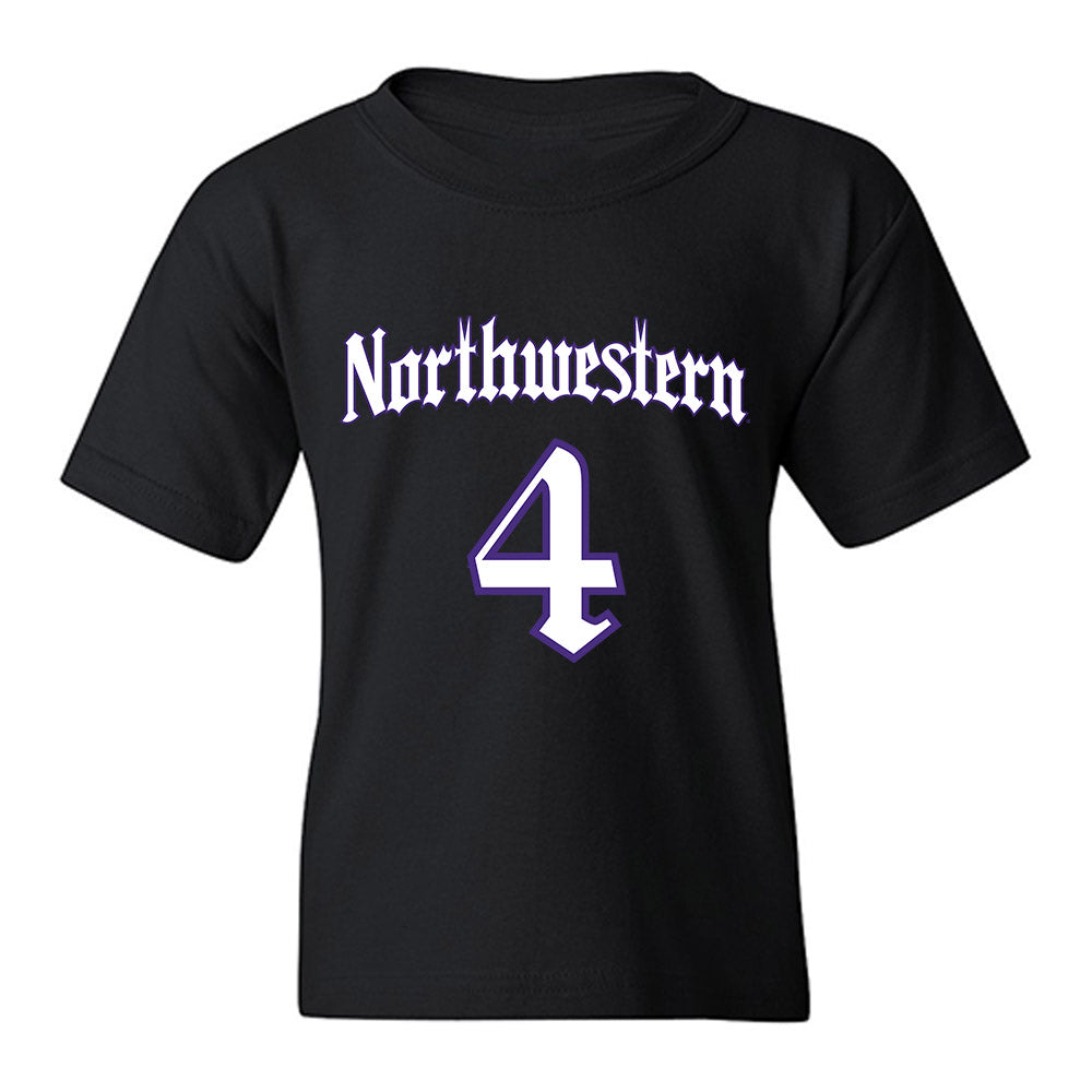Northwestern - NCAA Men's Basketball : LA Pratt - Youth T-Shirt-0