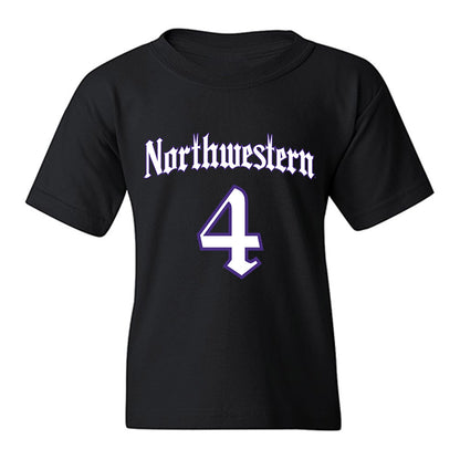 Northwestern - NCAA Men's Basketball : LA Pratt - Youth T-Shirt-0