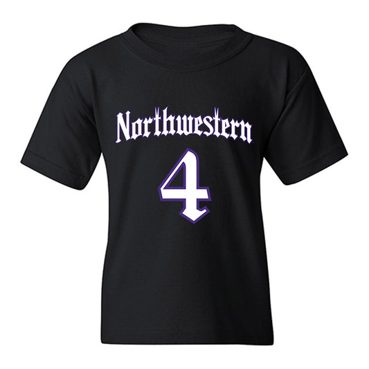 Northwestern - NCAA Men's Basketball : LA Pratt - Youth T-Shirt-0