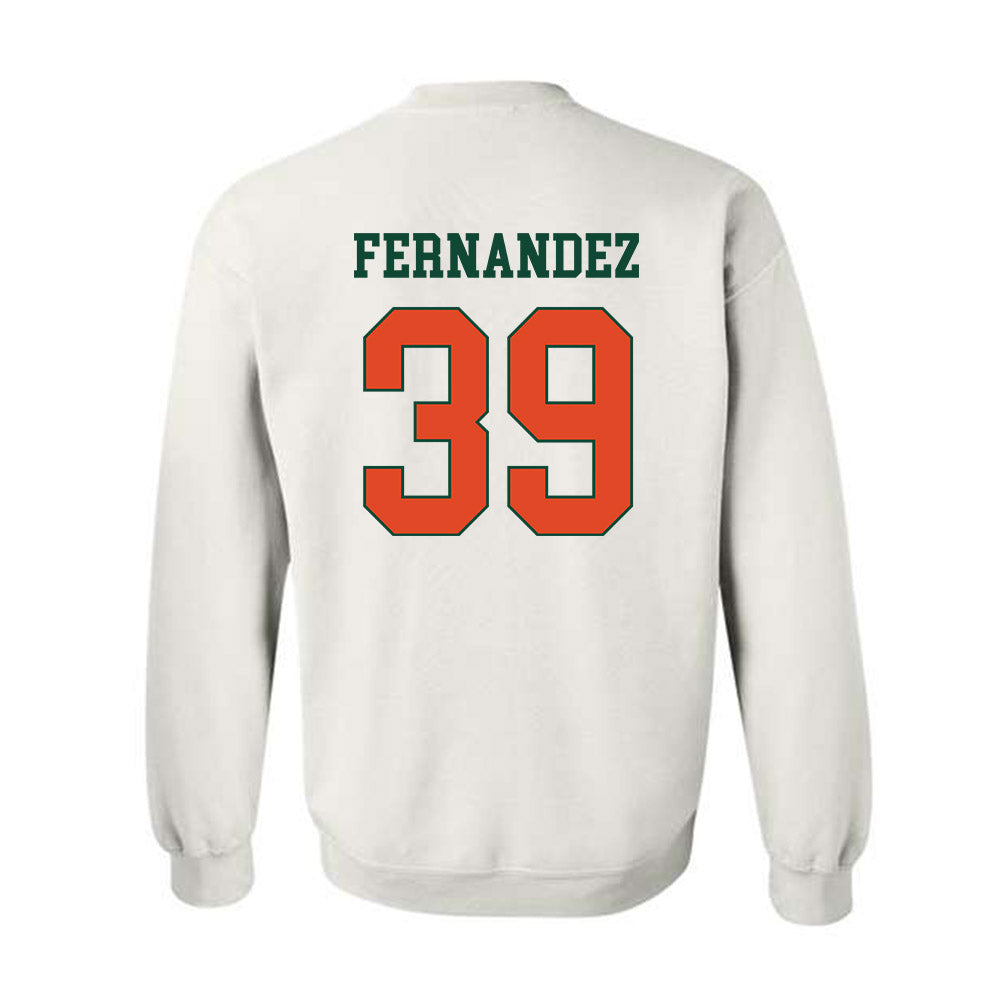 Miami - NCAA Baseball : Michael Fernandez - Classic Shersey Crewneck Sweatshirt-1