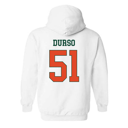 Miami - NCAA Baseball : Jack Durso - Classic Shersey Hooded Sweatshirt-1
