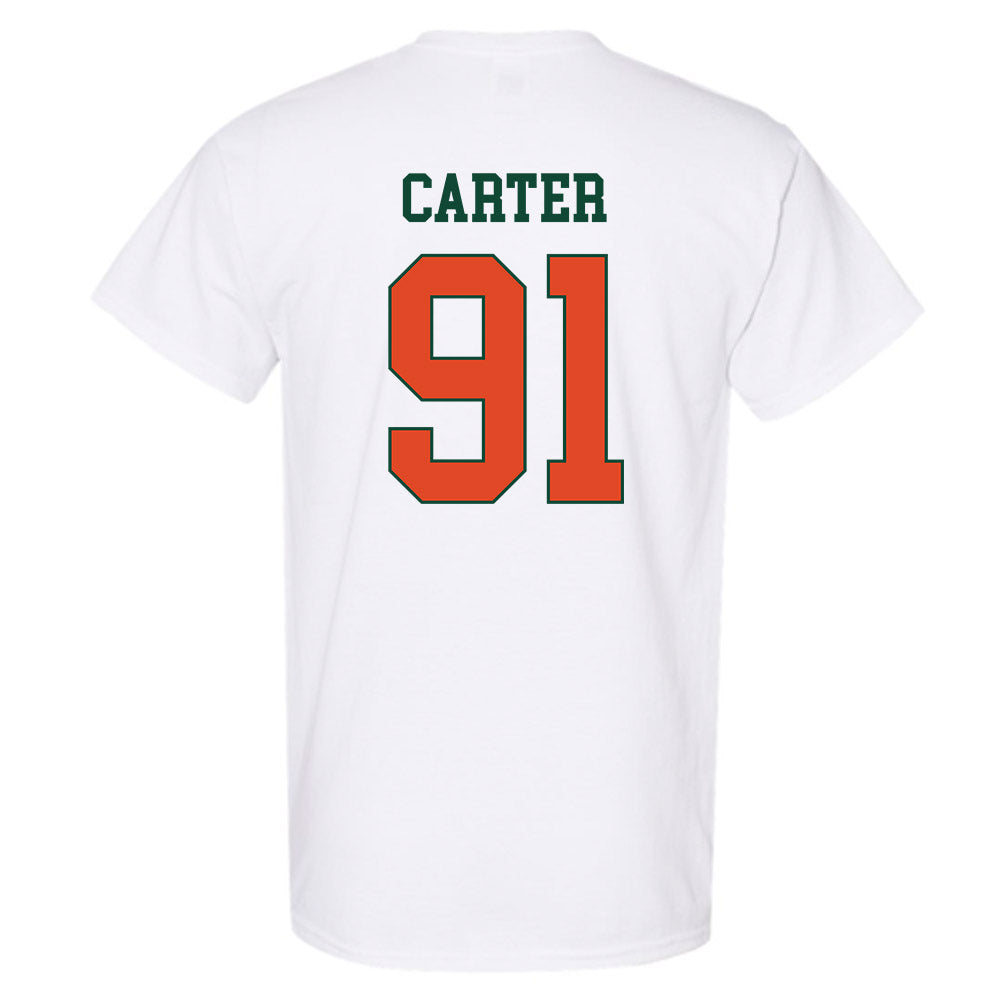 Miami - NCAA Football : Jarquez Carter - Classic Shersey T-Shirt-1