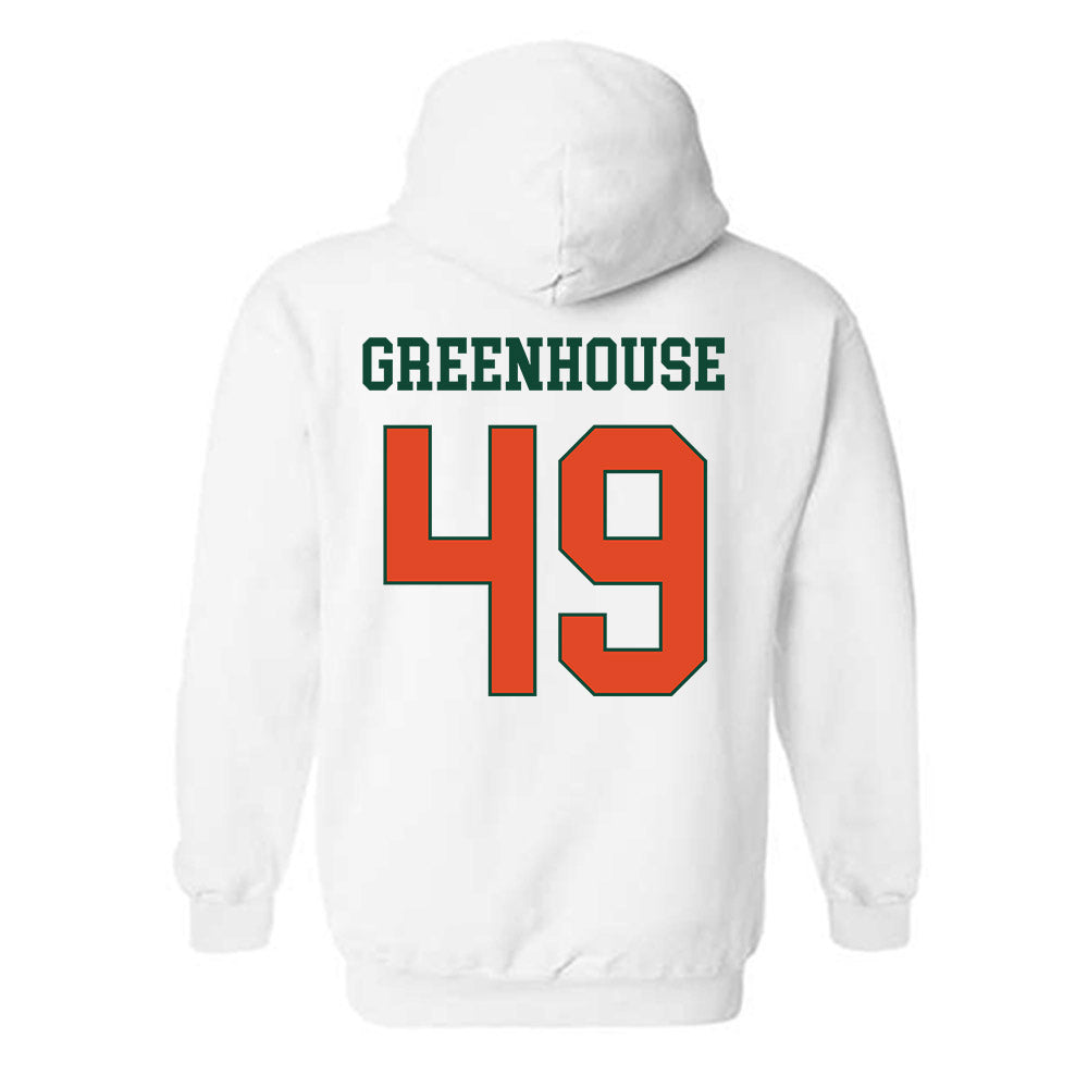 Miami - NCAA Baseball : Mason Greenhouse - Classic Shersey Hooded Sweatshirt-1