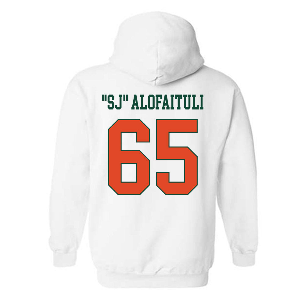 Miami - NCAA Football : Seuseu "SJ" Alofaituli - Classic Shersey Hooded Sweatshirt-1
