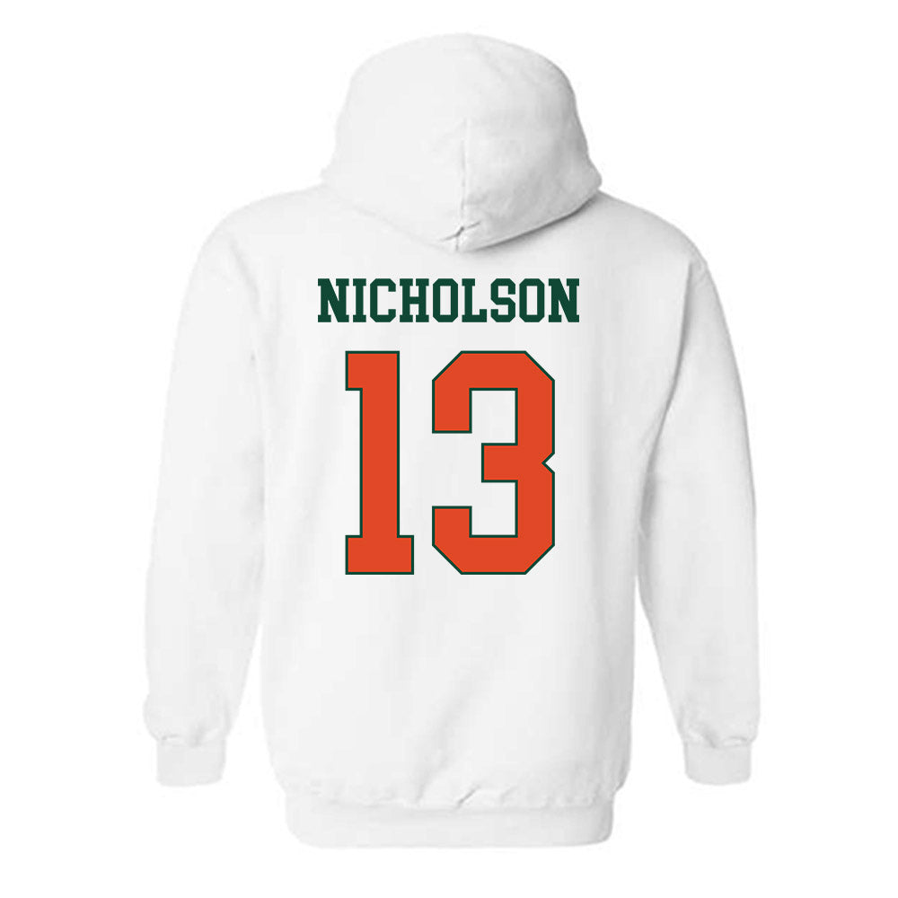 Miami - NCAA Women's Soccer : Crosby Nicholson - Classic Shersey Hooded Sweatshirt-1