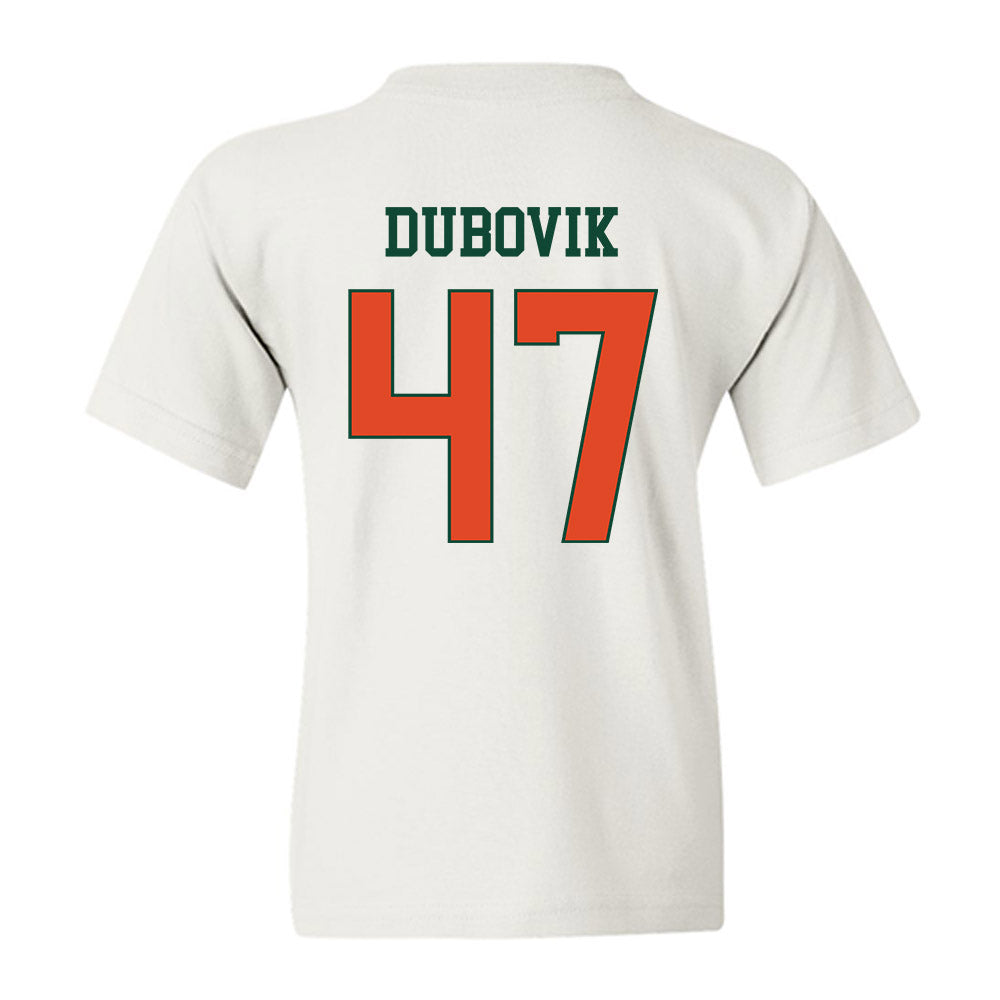 Miami - NCAA Baseball : Dylan Dubovik - Classic Shersey Youth T-Shirt-1