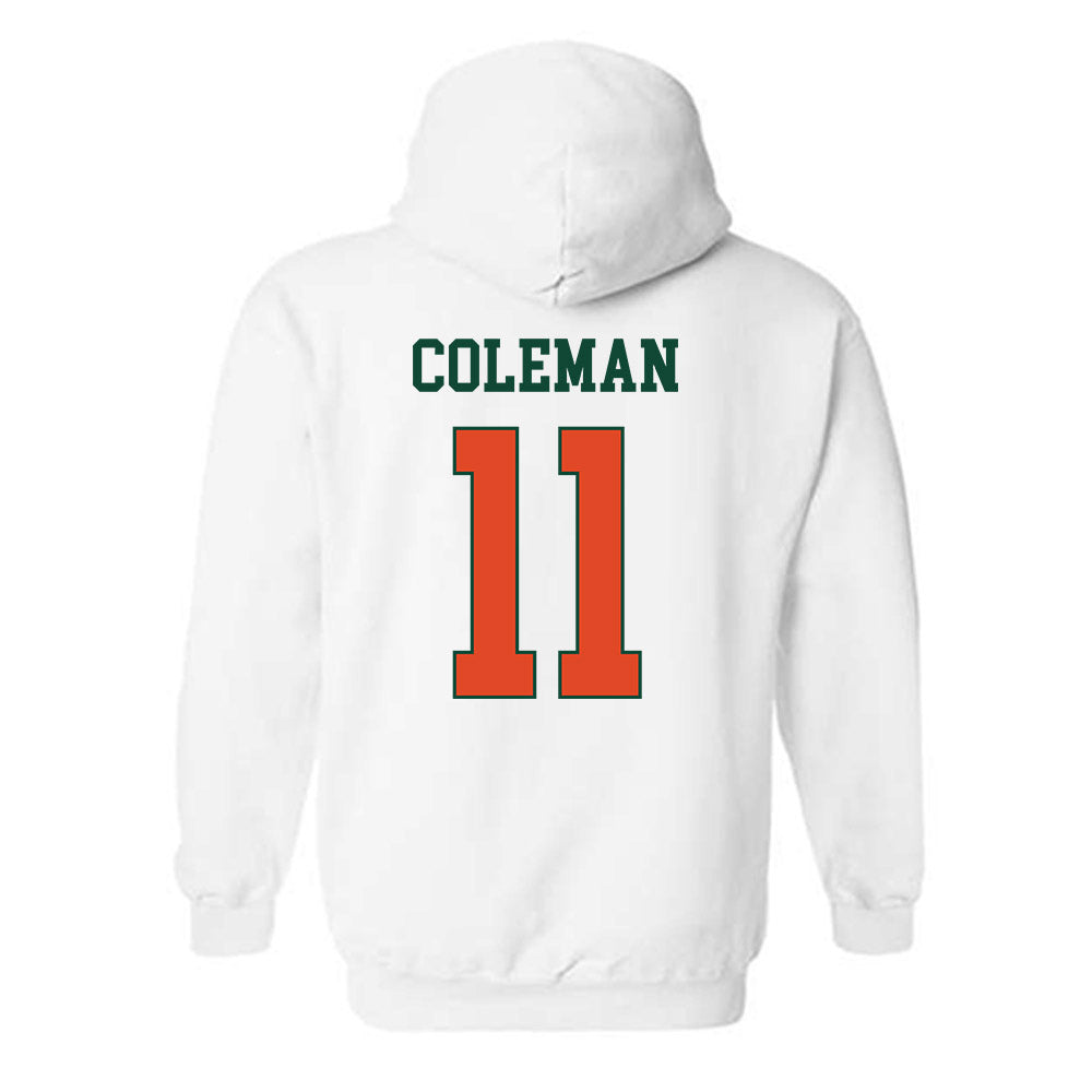 Miami - NCAA Football : Dereon Coleman - Classic Shersey Hooded Sweatshirt-1