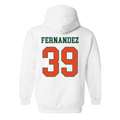 Miami - NCAA Baseball : Michael Fernandez - Classic Shersey Hooded Sweatshirt-1