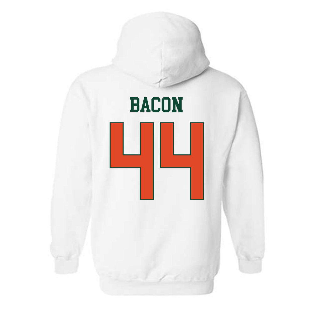 Miami - NCAA Football : Tyson Bacon - Classic Shersey Hooded Sweatshirt-1
