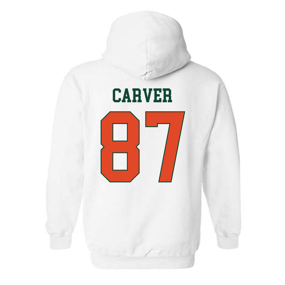 Miami - NCAA Football : Hunter Carver - Classic Shersey Hooded Sweatshirt-1