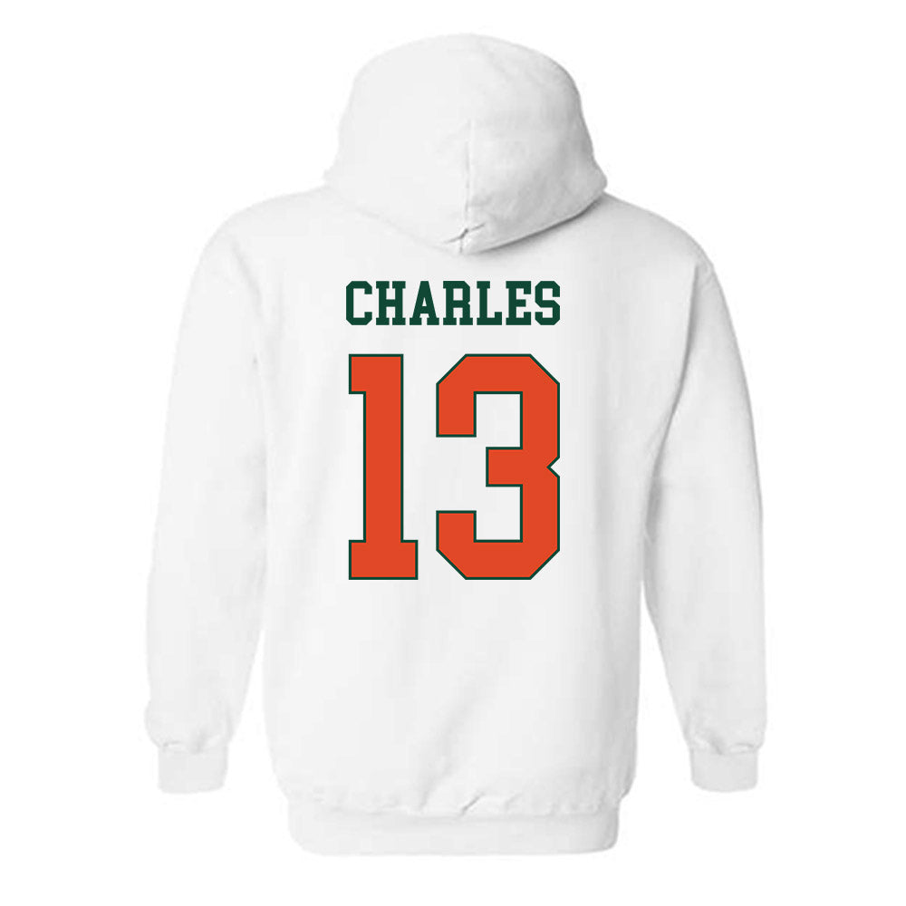 Miami - NCAA Football : Asharri Charles - Classic Shersey Hooded Sweatshirt-1