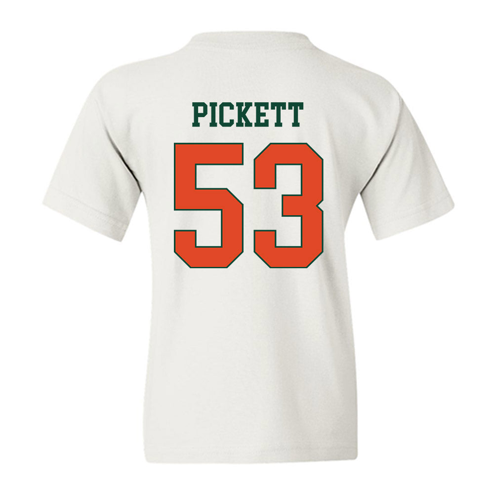 Miami - NCAA Football : Canon Pickett - Classic Shersey Youth T-Shirt-1
