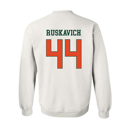 Miami - NCAA Football : Owen Ruskavich - Classic Shersey Crewneck Sweatshirt-1