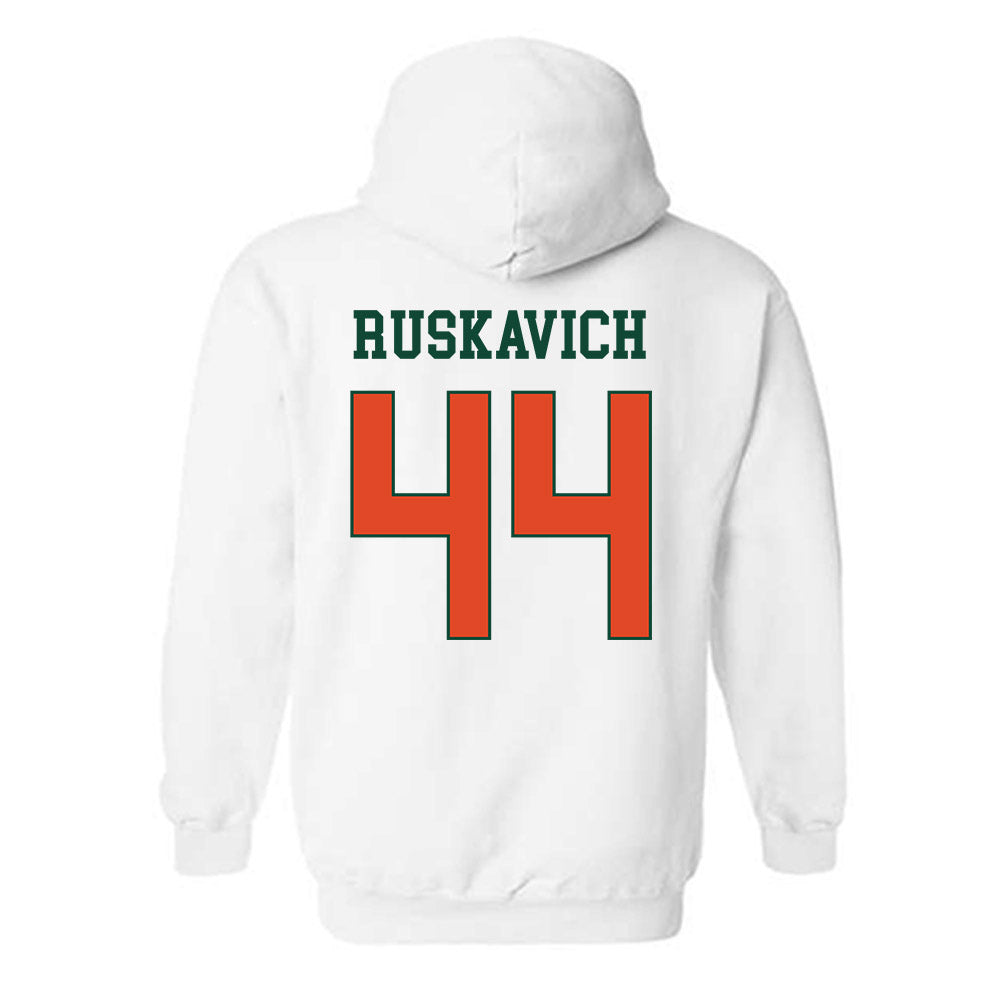 Miami - NCAA Football : Owen Ruskavich - Classic Shersey Hooded Sweatshirt-1