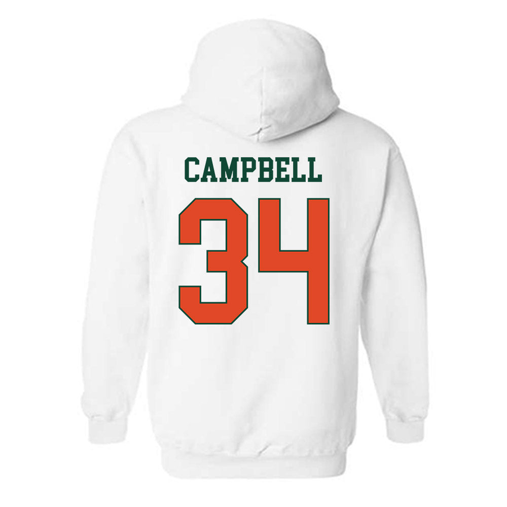 Miami - NCAA Football : Jordan Campbell - Classic Shersey Hooded Sweatshirt-1