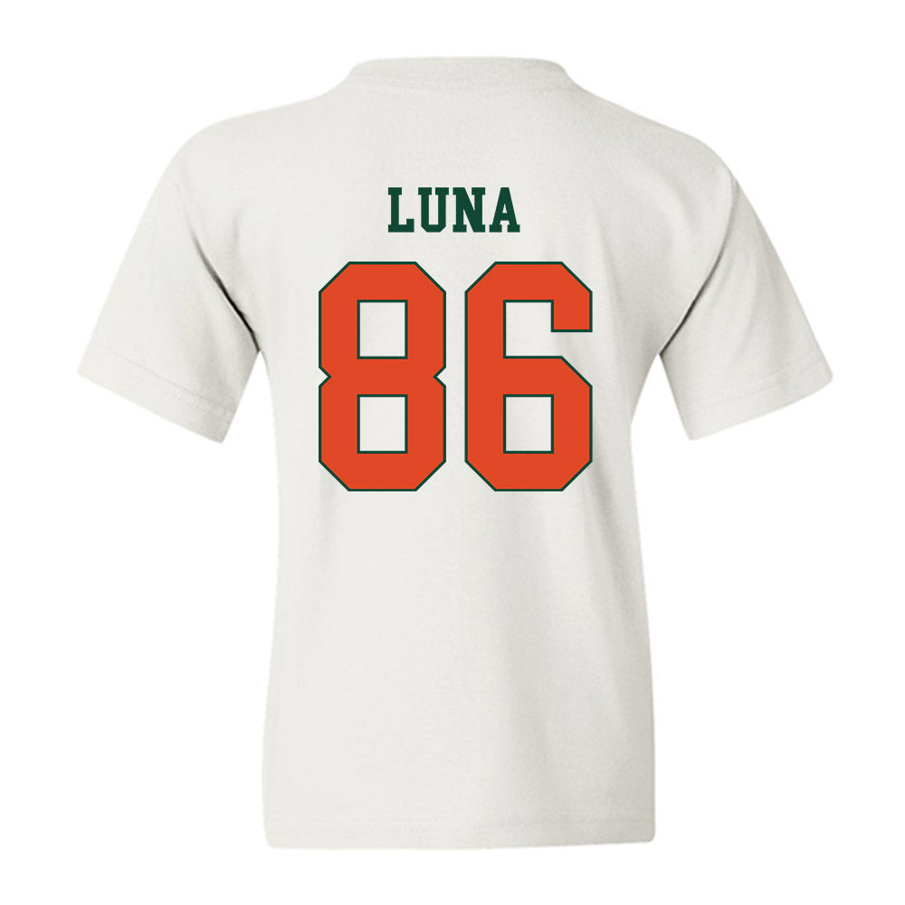 Miami - NCAA Football : Kolby Luna - Classic Shersey Youth T-Shirt-1