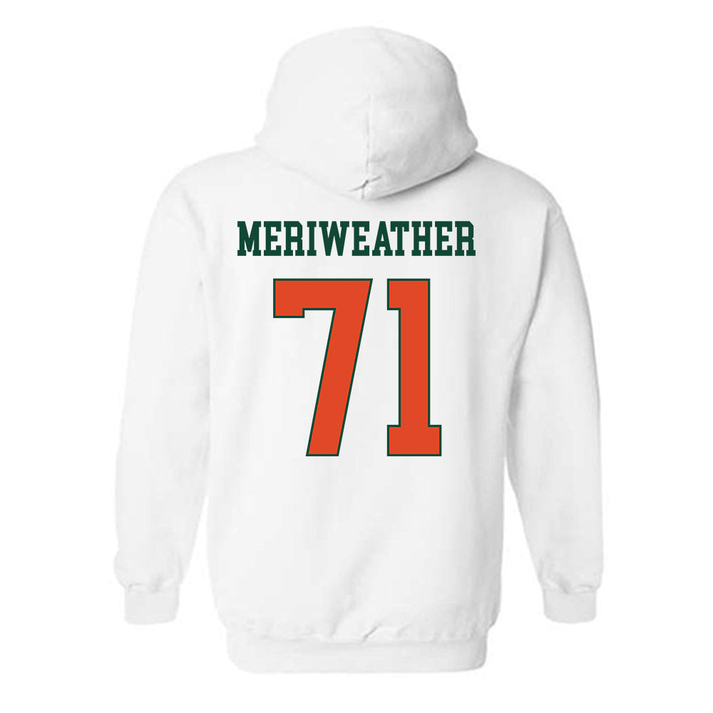 Miami - NCAA Football : Jamal Meriweather - Classic Shersey Hooded Sweatshirt-1