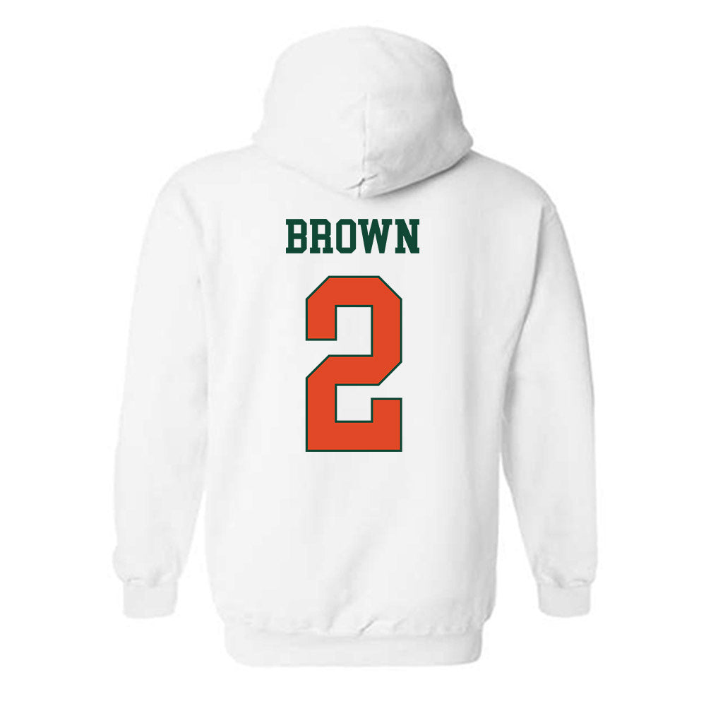 Miami - NCAA Football : Damari Brown - Classic Shersey Hooded Sweatshirt-1