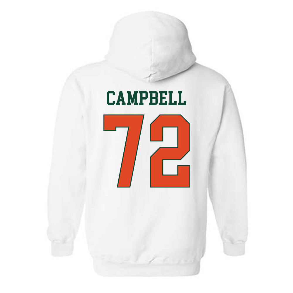 Miami - NCAA Football : Demetrius Campbell - Classic Shersey Hooded Sweatshirt-1