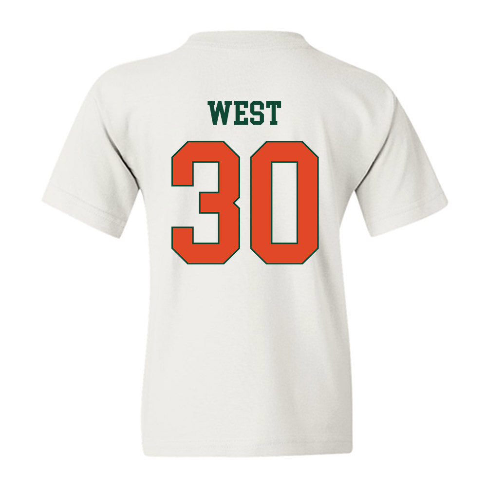 Miami - NCAA Baseball : Brylan West - Classic Shersey Youth T-Shirt-1