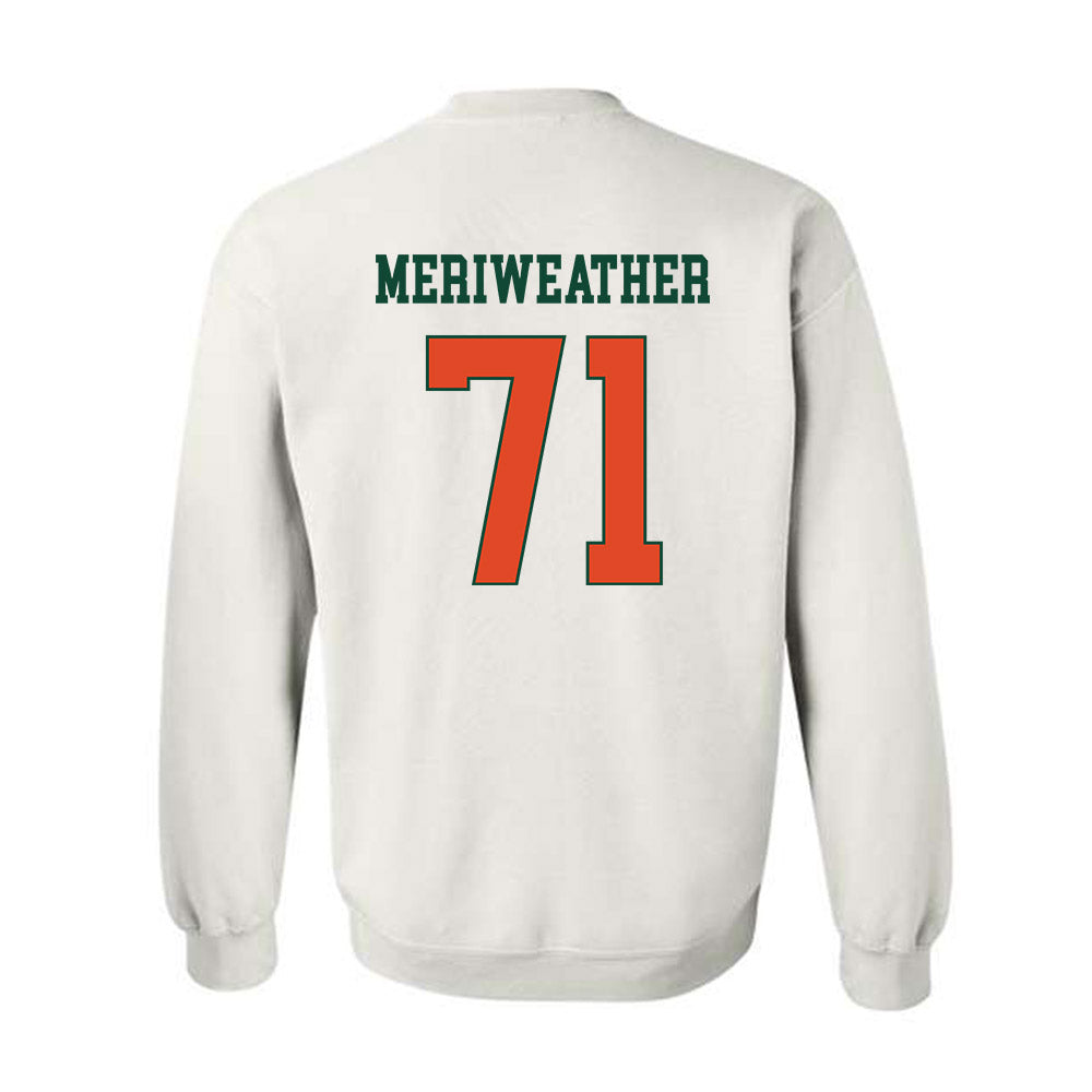 Miami - NCAA Football : Jamal Meriweather - Classic Shersey Crewneck Sweatshirt-1