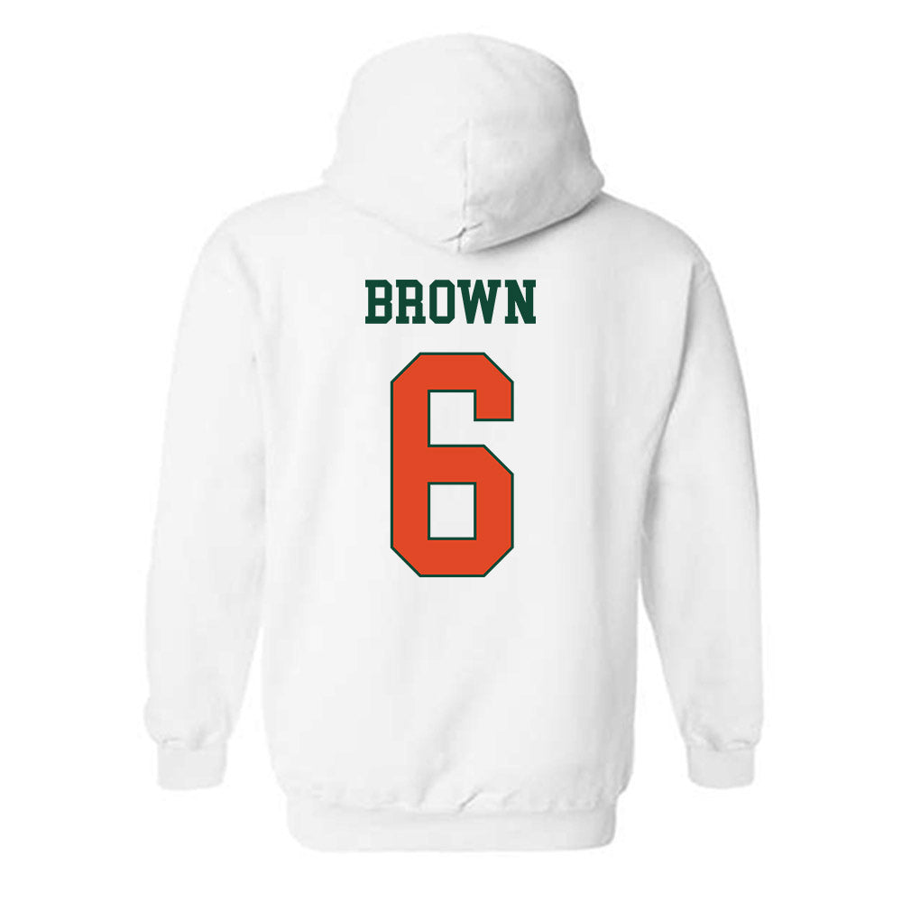 Miami - NCAA Football : CharMar Brown - Classic Shersey Hooded Sweatshirt-1