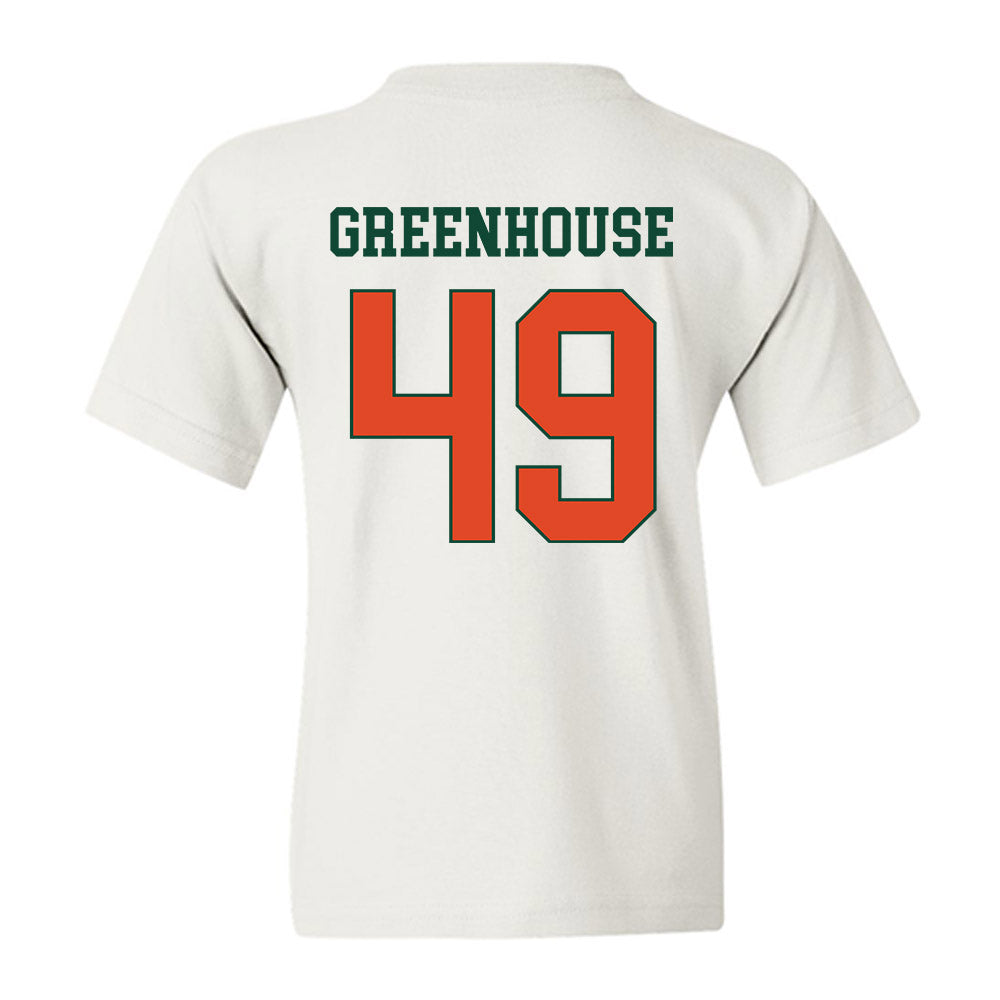 Miami - NCAA Baseball : Mason Greenhouse - Classic Shersey Youth T-Shirt-1