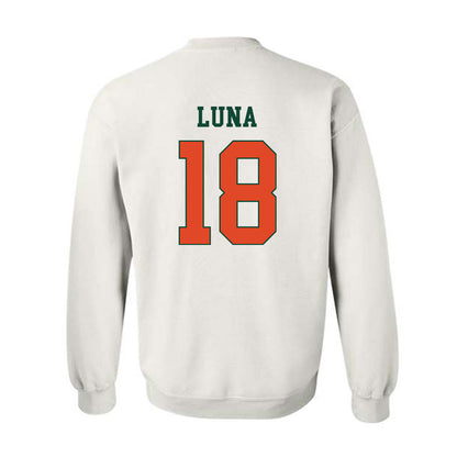 Miami - NCAA Football : Riply Luna - Classic Shersey Crewneck Sweatshirt-1