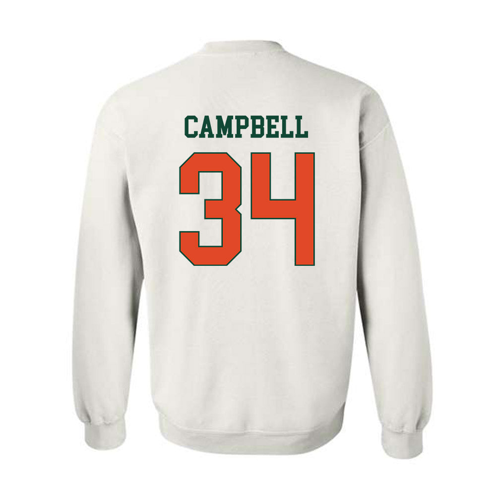 Miami - NCAA Football : Jordan Campbell - Classic Shersey Crewneck Sweatshirt-1