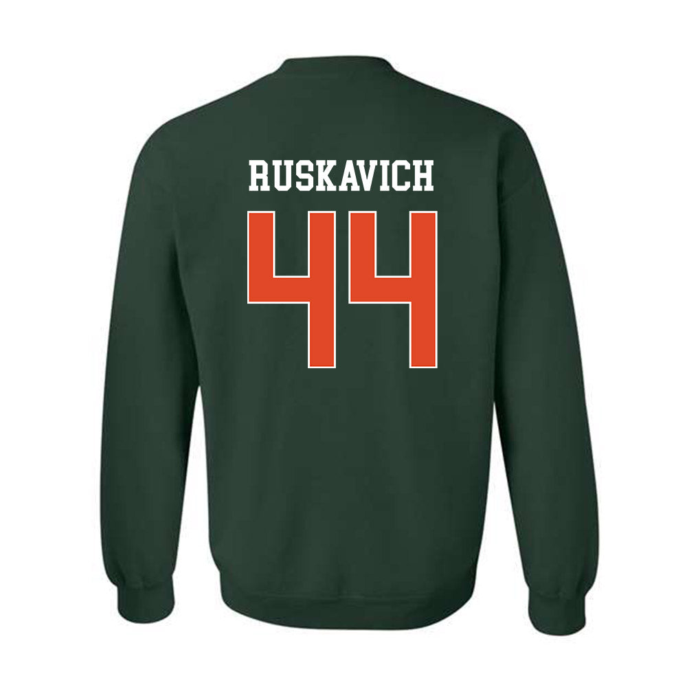 Miami - NCAA Football : Owen Ruskavich - Classic Shersey Crewneck Sweatshirt-1