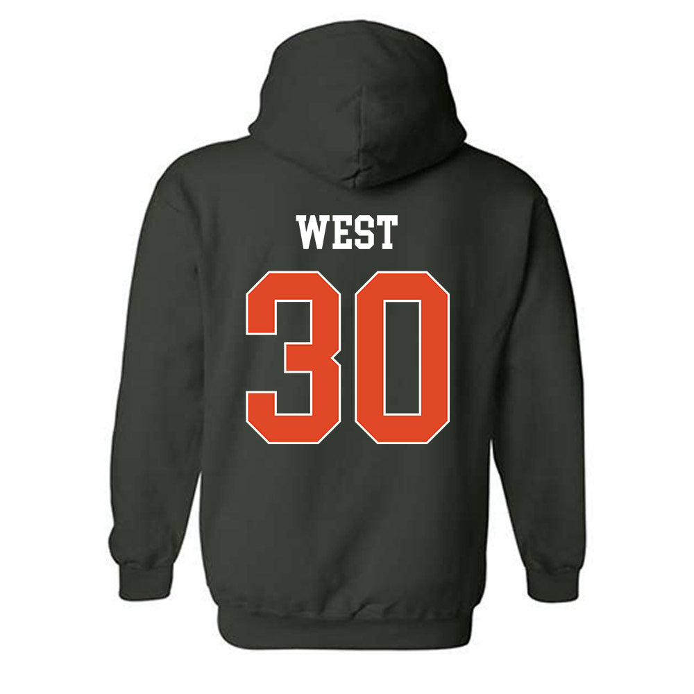 Miami - NCAA Baseball : Brylan West - Classic Shersey Hooded Sweatshirt-1