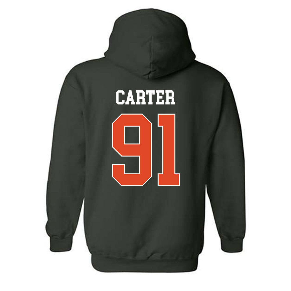 Miami - NCAA Football : Jarquez Carter - Classic Shersey Hooded Sweatshirt-1