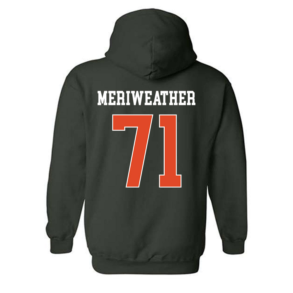 Miami - NCAA Football : Jamal Meriweather - Classic Shersey Hooded Sweatshirt-1