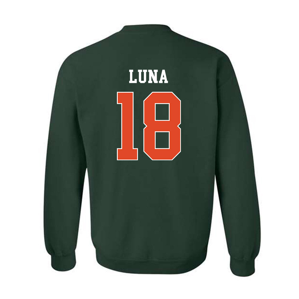 Miami - NCAA Football : Riply Luna - Classic Shersey Crewneck Sweatshirt-1